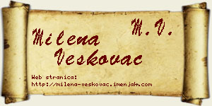 Milena Veškovac vizit kartica
